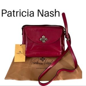 NWT Leather Patricia Nash Magenta Crossbody